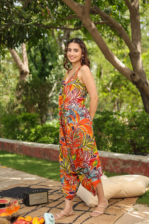 Women Printed Basic Jumpsuit